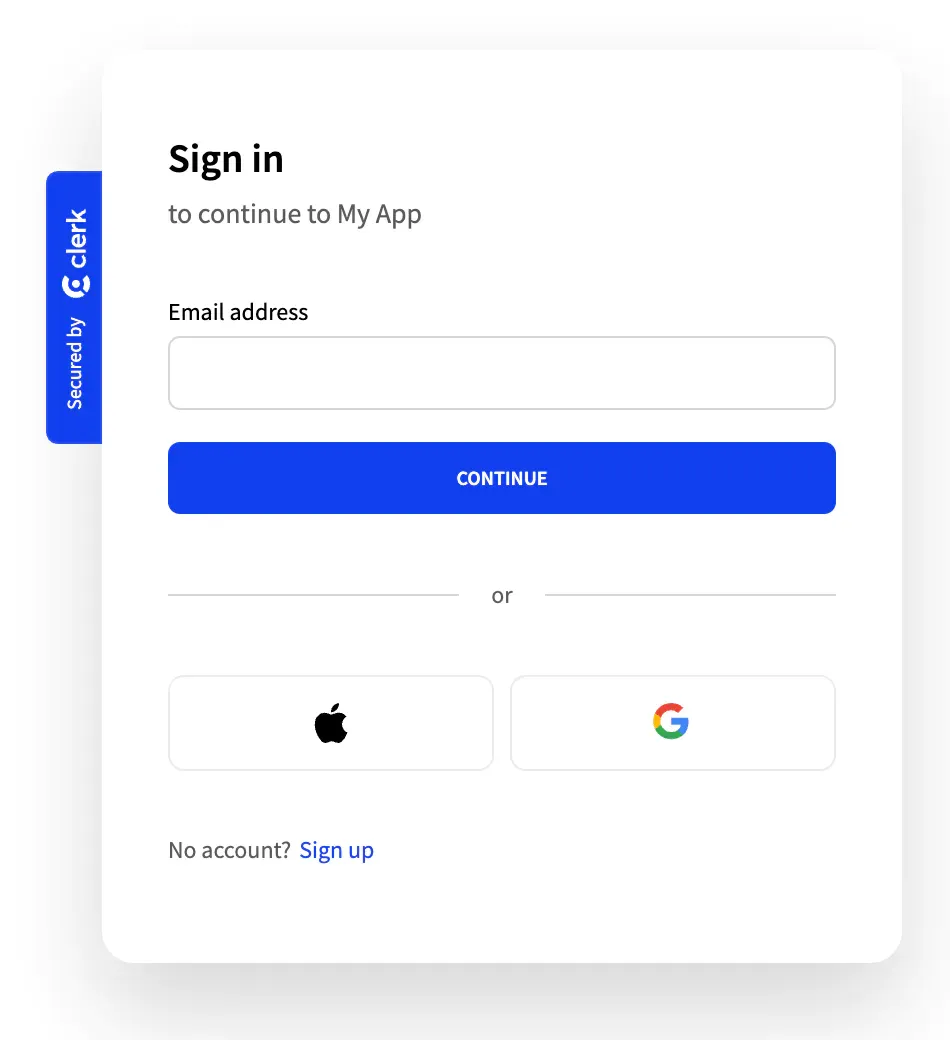 Clerk Sign In Component